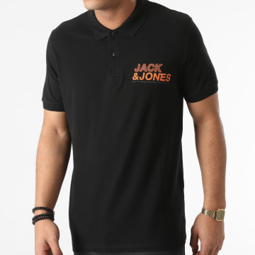 Jack And Jones - Polo Manches Courtes Floki Noir