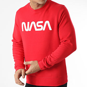  NASA - Sweat Crewneck Worm Logo Rouge