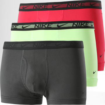  Nike - Lot De 3 Boxers Flex Micro KE1029 Noir Rouge Vert Fluo
