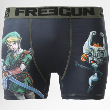  Freegun - Boxer Zelda Link Noir Vert Kaki