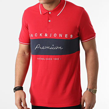 Jack And Jones - Polo Manches Courtes Bladuo Rouge