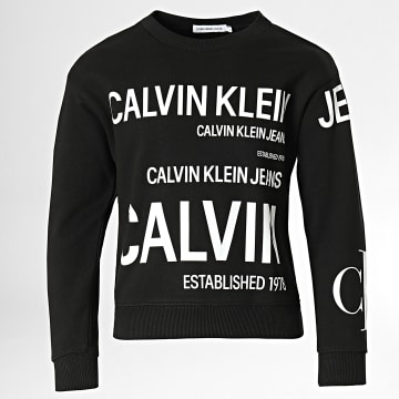  Calvin Klein - Sweat Crewneck Enfant Inst Hero Logo Relaxed 1122 Noir
