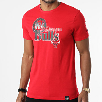  New Era - Tee Shirt Chicago Bulls Throwback Graphic 12869833 Rouge