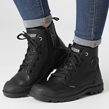  Palladium - Boots Femme Pampa Hi Zip Leather S 97223 Black