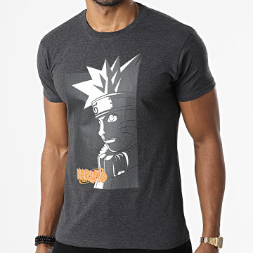  Naruto - Tee Shirt Clair Obscur MENARUTTS016 Gris Anthracite Chiné