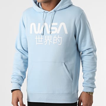  NASA - Sweat Capuche Worm Japan Bleu Ciel