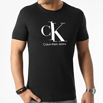  Calvin Klein - Tee Shirt Spliced CK Center 9713 Noir