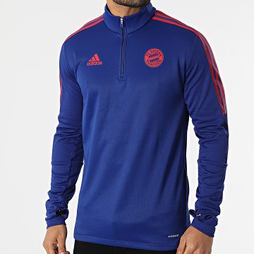 Adidas Sportswear - Tee Shirt Manches Longues A Bandes FC Bayern HA2542 Bleu Roi