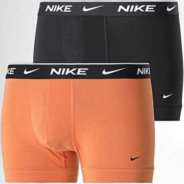  Nike - Lot De 2 Boxers Everyday Cotton Stretch KE1085 Noir Orange
