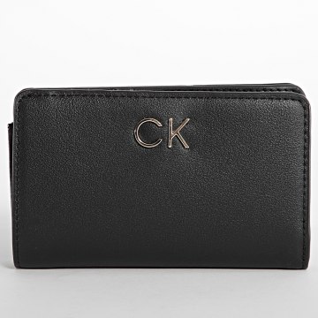  Calvin Klein - Portefeuille Femme Re-Lock Billfold French Wallet 8992 Noir
