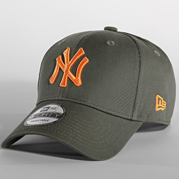  New Era - Casquette 9Forty League Essential New York Yankees Vert Kaki Orange