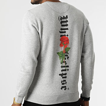  Luxury Lovers - Sweat Crewneck Roses White Eclipse Gris Chiné