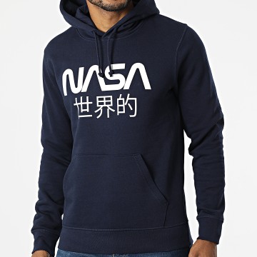 NASA - Giappone Felpa con cappuccio blu navy bianco