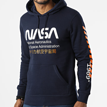 NASA - Sudadera con capucha Admin 2 azul marino blanco