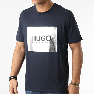  HUGO - Tee Shirt Dolive 50463233 Bleu Marine Argenté
