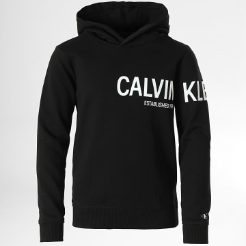  Calvin Klein - Sweat Capuche Enfant Institutional Hero Logo 1123 Noir