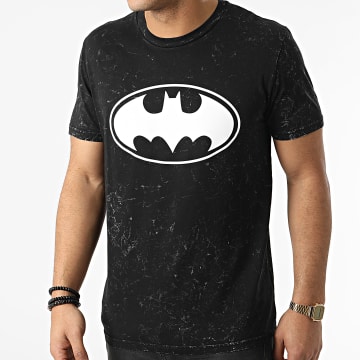  DC Comics - Tee Shirt Logo Dyed Noir Blanc