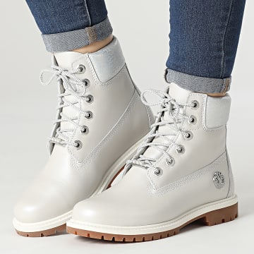  Timberland - Boots Femme Heritage 6 Inch Waterproof A2M4D Light Grey Full Grain