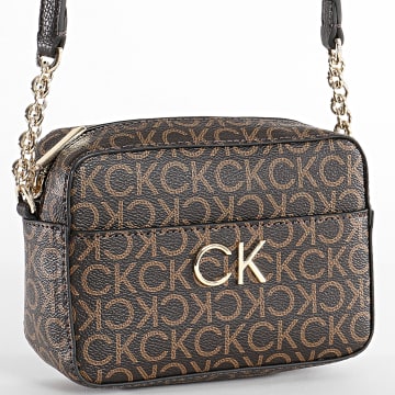  Calvin Klein - Sac A Main Femme Re-Lock Camera Bag 8881 Marron
