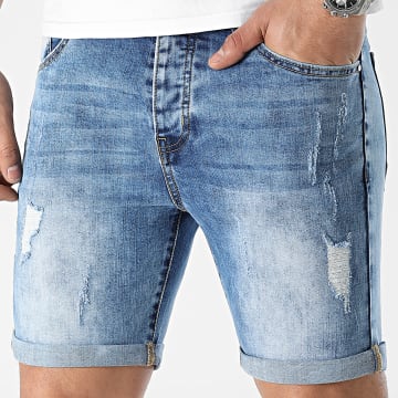  LBO - Short Jean Skinny Fit 0021 Denim Bleu Medium