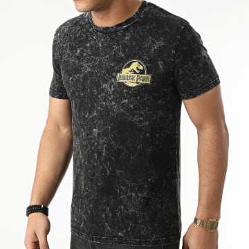  Jurassic Park - Tee Shirt Chest Logo Dye Noir Doré
