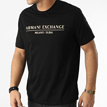  Armani Exchange - Tee Shirt 3KZTEB-ZJ9AZ Noir Doré