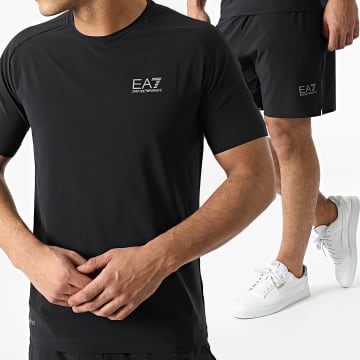  EA7 Emporio Armani - Ensemble De Survetement Tee Shirt Short Jogging 8NPV01-PN2CZ Noir