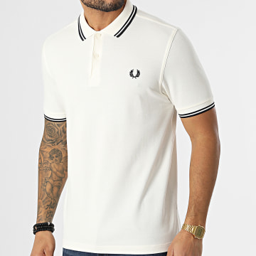  Fred Perry - Polo Manches Courtes Twin Tipped M3600 Blanc
