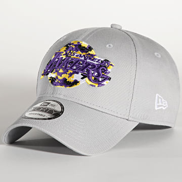  New Era - Casquette 9Forty Wild Camo Los Angeles Lakers Gris