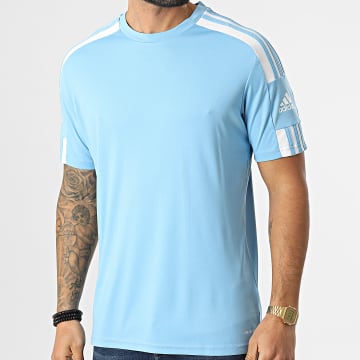 Adidas Sportswear - Gestreept sport T-shirt GN6726 Lichtblauw