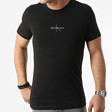  Calvin Klein - Tee Shirt Monogram Logo 9877 Noir