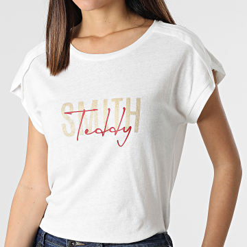  Teddy Smith - Tee Shirt Femme Tabla Blanc