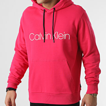  Calvin Klein - Sweat Capuche Cotton Logo 7033 Fuchsia