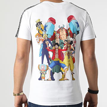  One Piece - Tee Shirt A Bandes Nakama Blanc