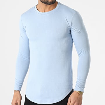  Uniplay - Tee Shirt Manches Longues Oversize UY768 Bleu Clair