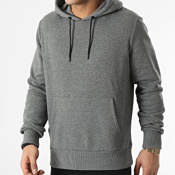  Paname Brothers - Sweat Capuche Sergio Gris Anthracite Chiné