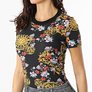  Versace Jeans Couture - Tee Shirt Femme Sunflower Noir Renaissance