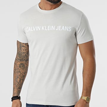  Calvin Klein - Tee Shirt Institutional Logo 7856 Gris Clair