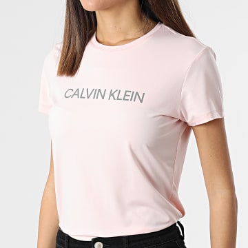  Calvin Klein - Tee Shirt Femme GWF1K140 Rose Réfléchissant