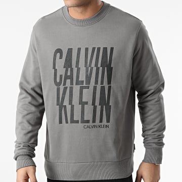  Calvin Klein - Sweat Crewneck Thunder Logo 8451 Gris