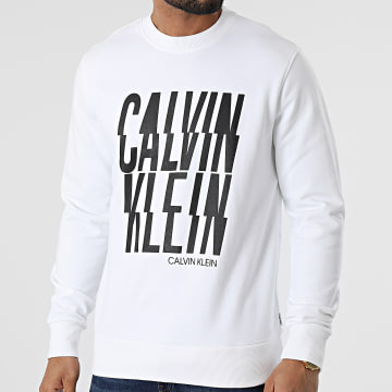  Calvin Klein - Sweat Crewneck Thunder Logo 8451 Blanc