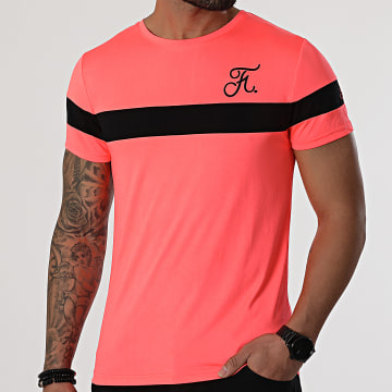  Final Club - Tee Shirt Bicolore Avec Broderie 737 Rose Fluo