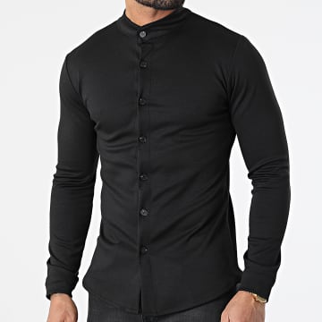Frilivin - Camisa de manga larga negra