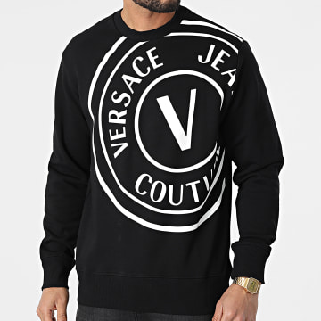  Versace Jeans Couture - Sweat Crewneck Centered Vemblem 72GAIT19 Noir
