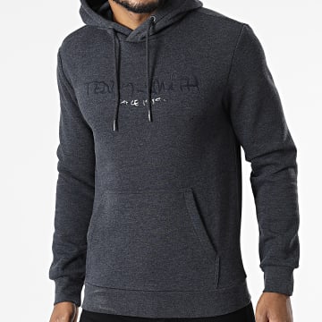  Teddy Smith - Sweat Capuche Siclass HL10800108D Gris Anthracite Chiné