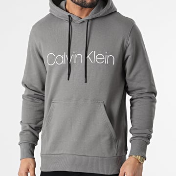 Calvin Klein - Sweat Capuche Cotton Logo 7033 Gris