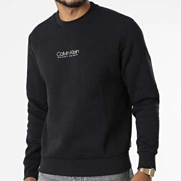  Calvin Klein - Sweat Crewneck Logo Coordinates 8052 Noir