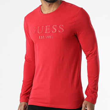  Guess - Tee Shirt Manches Longues M2RI01-J1311 Rouge