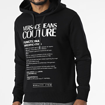  Versace Jeans Couture - Sweat Capuche Organic Fleece Noir