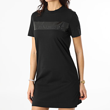  Calvin Klein - Robe Tee Shirt Femme 8458 Noir